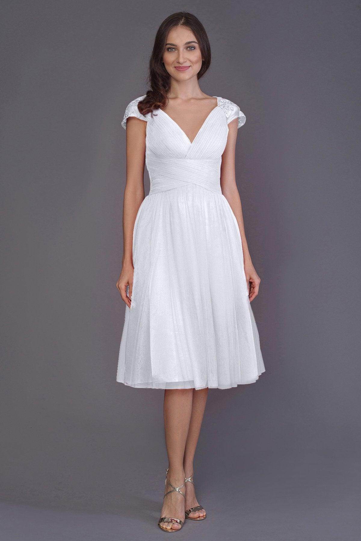 A-Line Knee Length Tulle Bridesmaid Dress PR3515