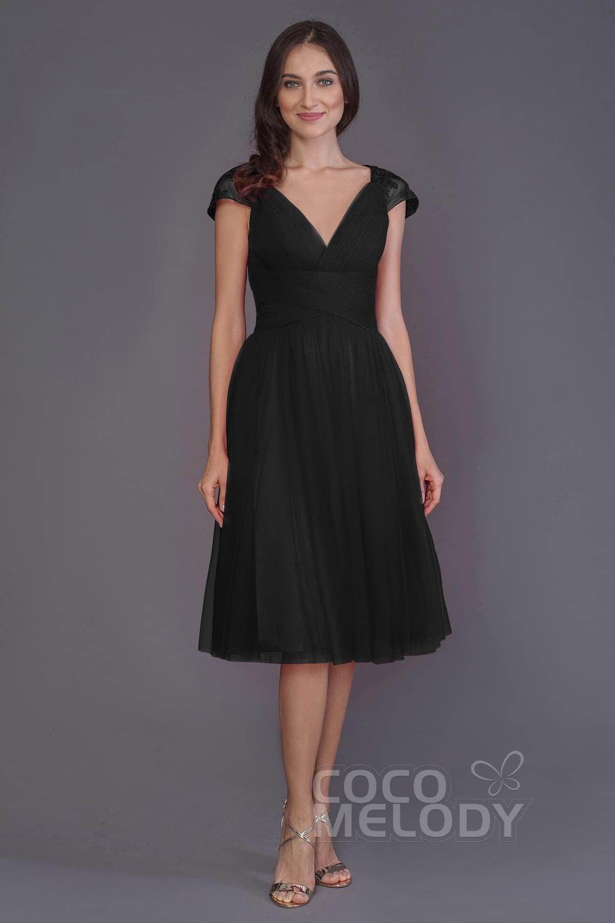 A-Line Knee Length Tulle Bridesmaid Dress PR3515