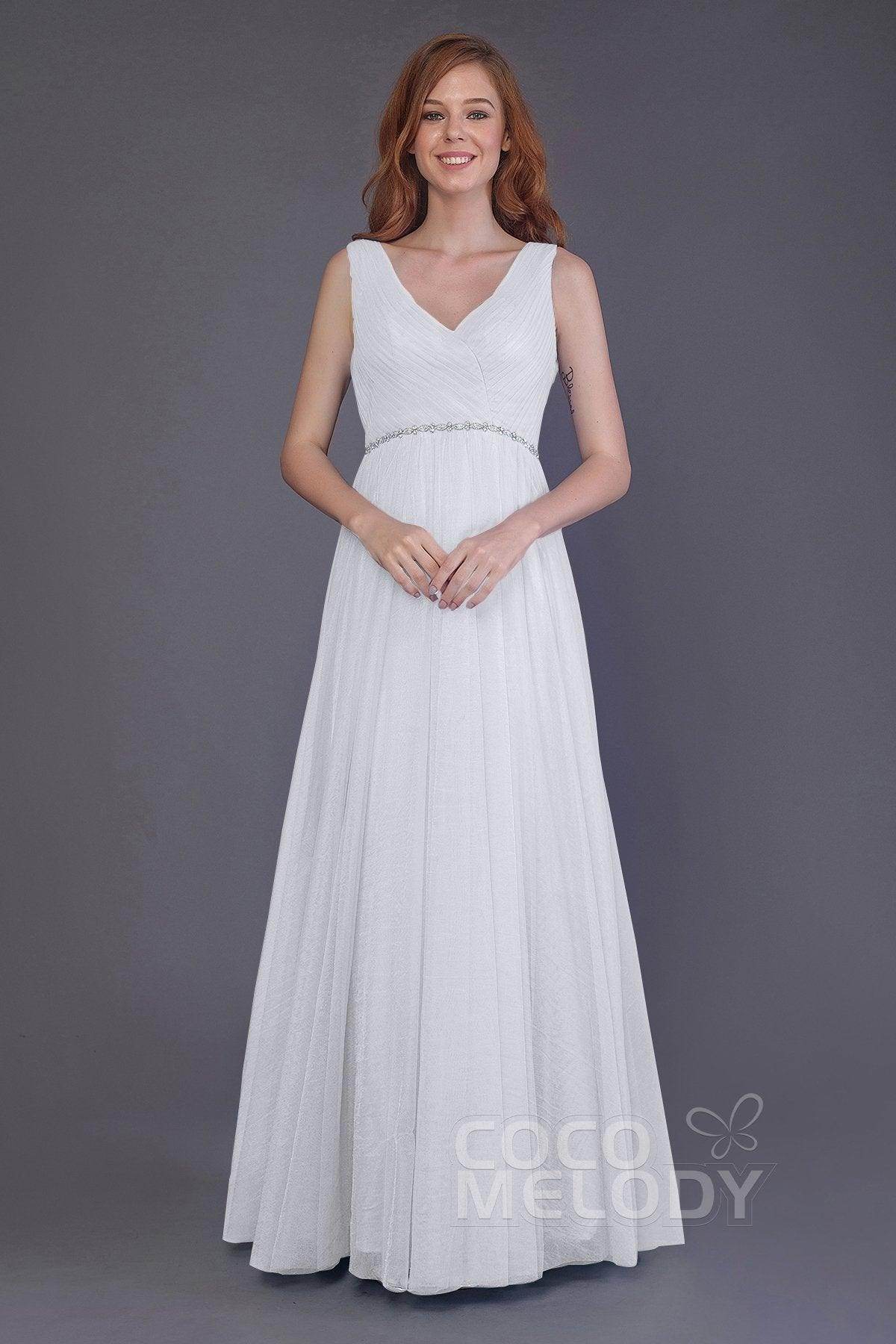 Sheath-Column Floor Length Tulle Bridesmaid Dress PR3518