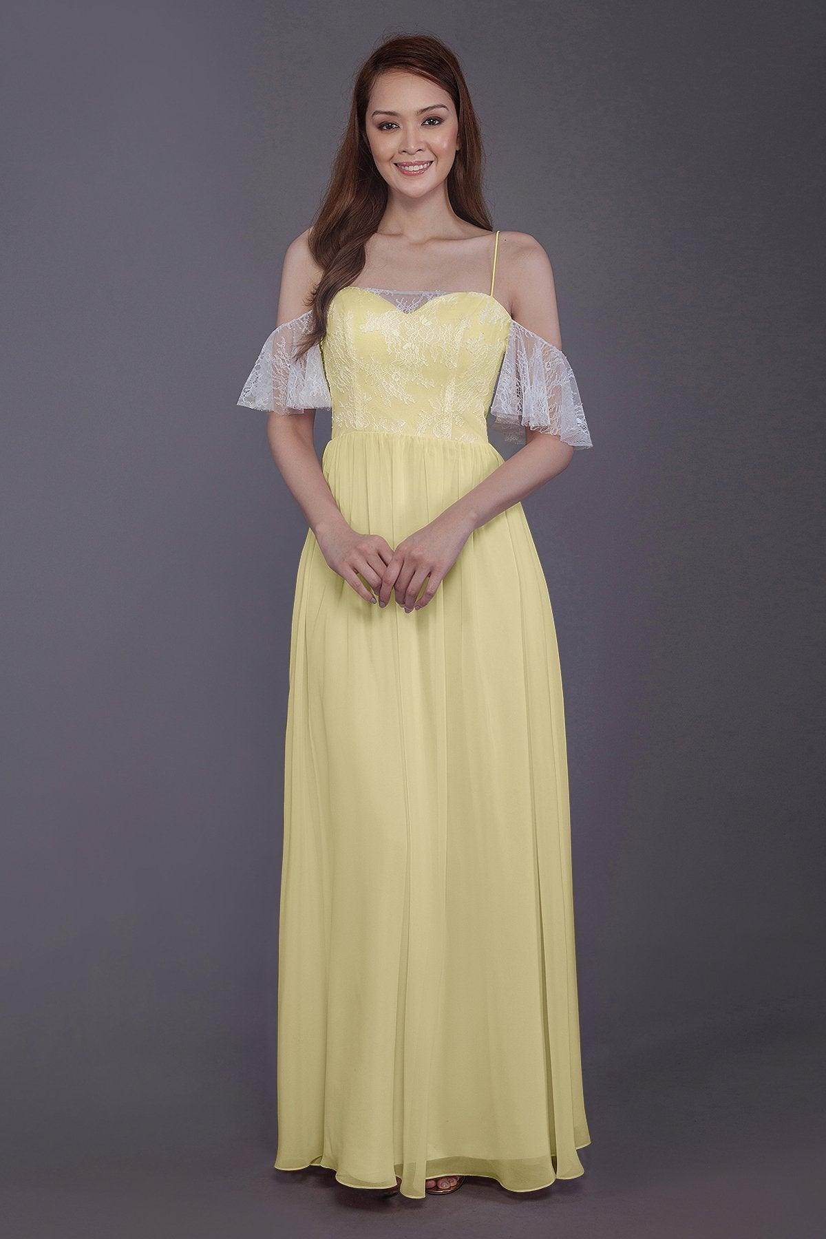 Sheath-Column Floor Length Chiffon Bridesmaid Dress PR3521