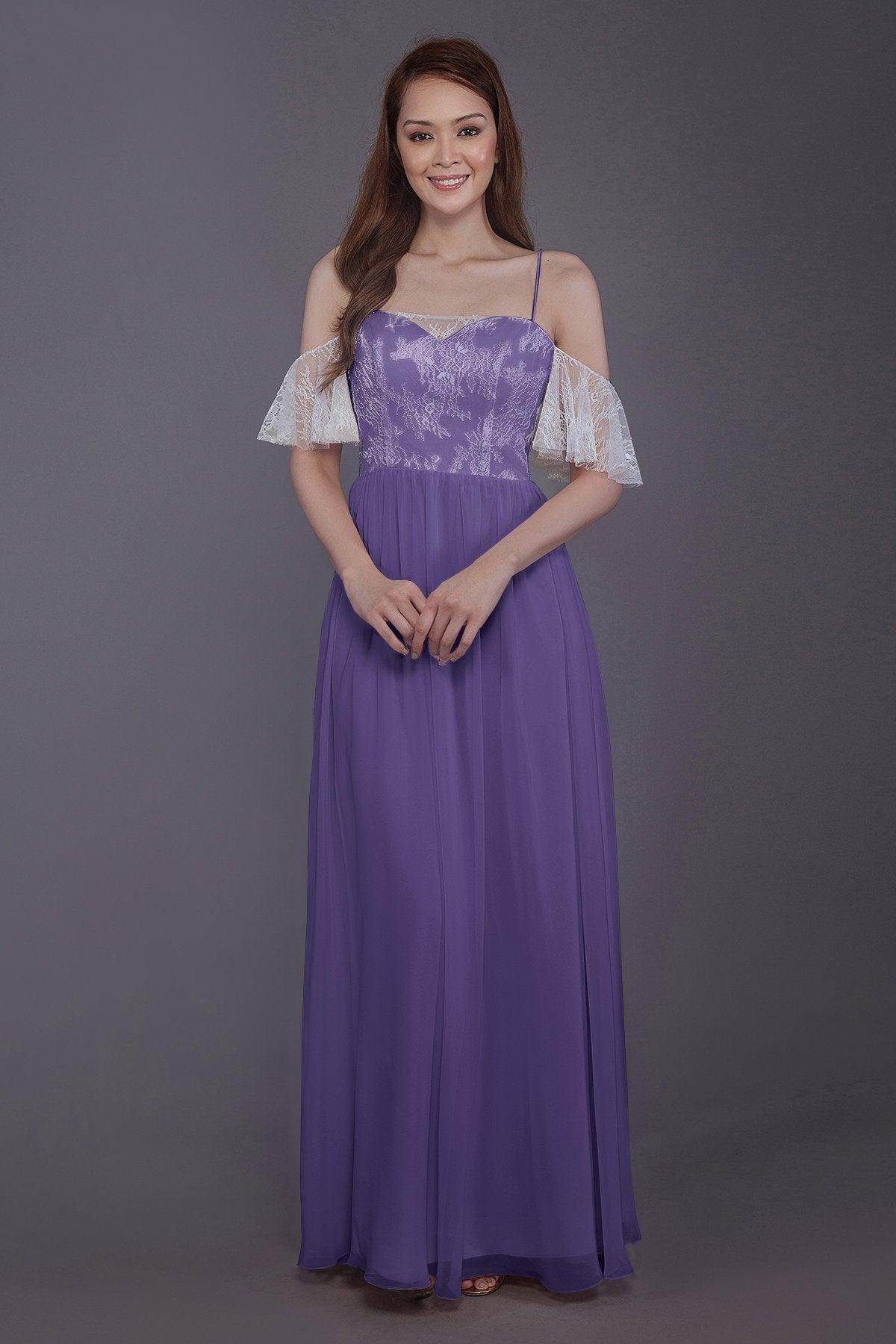 Sheath-Column Floor Length Chiffon Bridesmaid Dress PR3521
