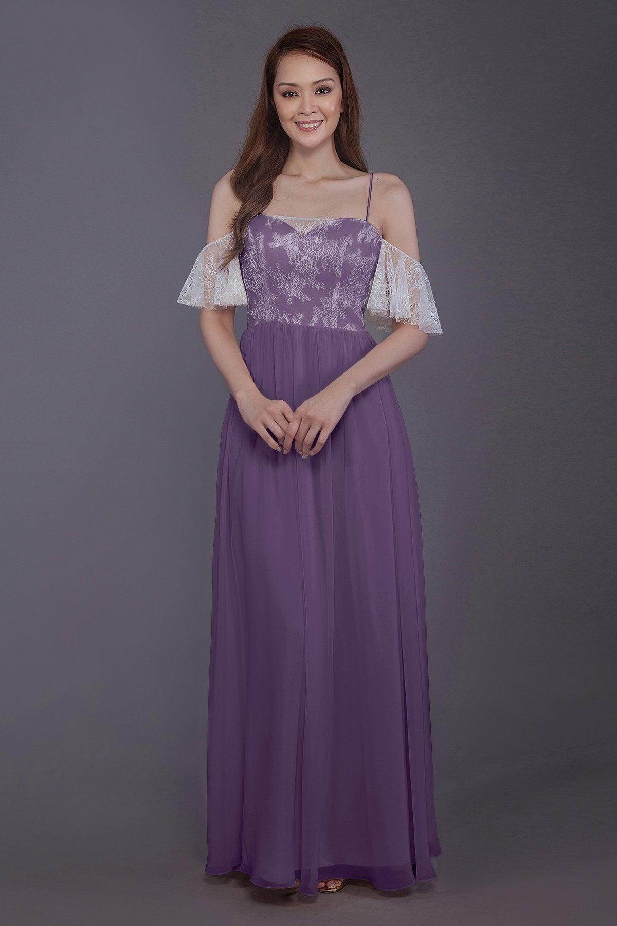 Sheath-Column Floor Length Chiffon Bridesmaid Dress PR3521