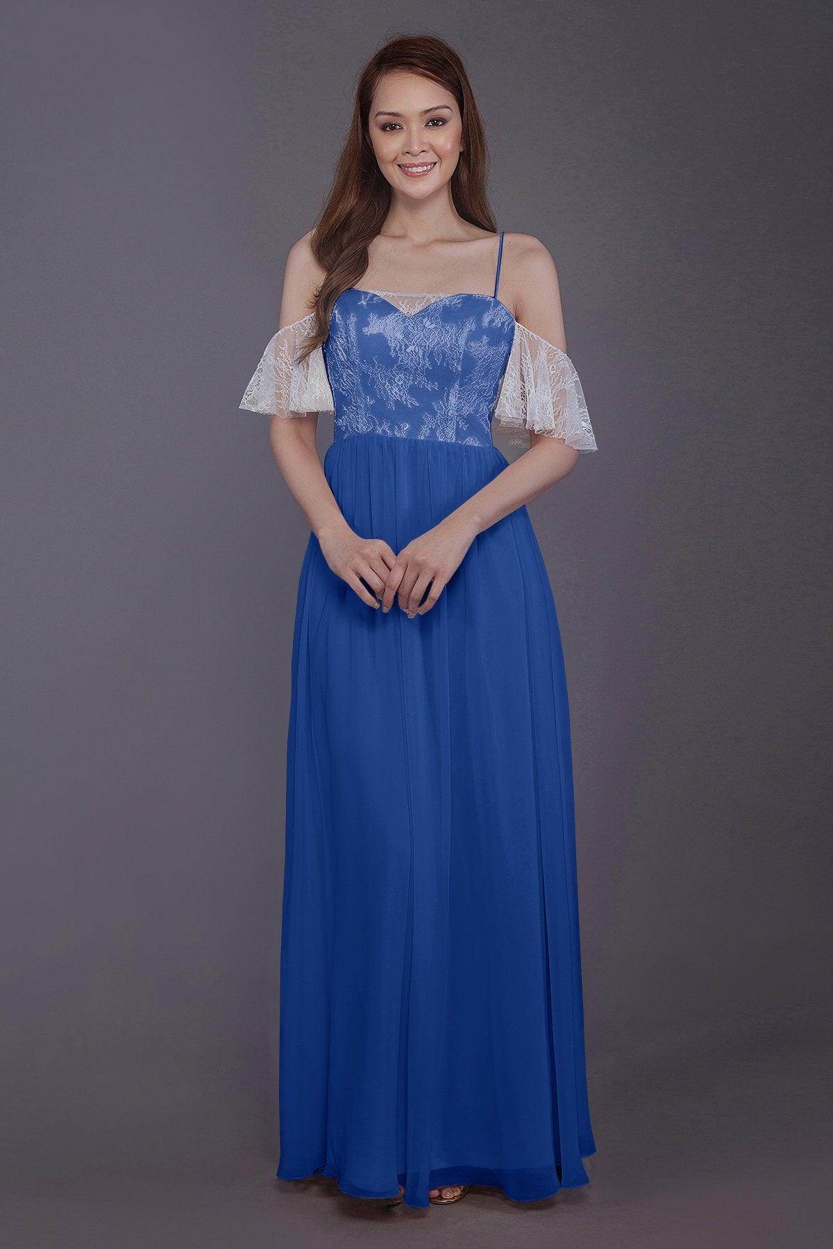 Sheath-Column Floor Length Chiffon Bridesmaid Dress PR3521