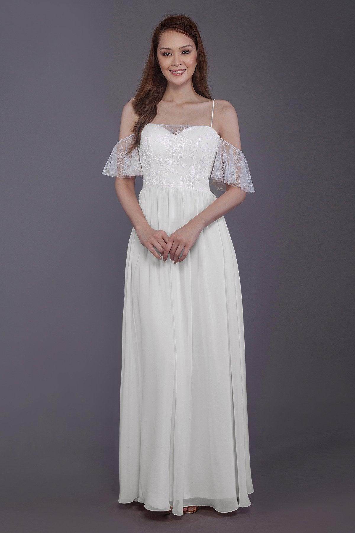Sheath-Column Floor Length Chiffon Bridesmaid Dress PR3521