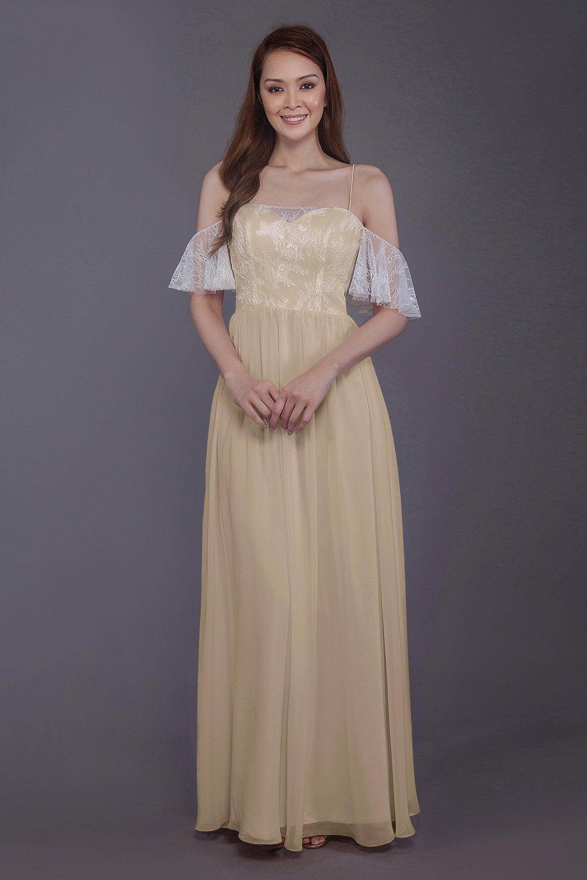Sheath-Column Floor Length Chiffon Bridesmaid Dress PR3521
