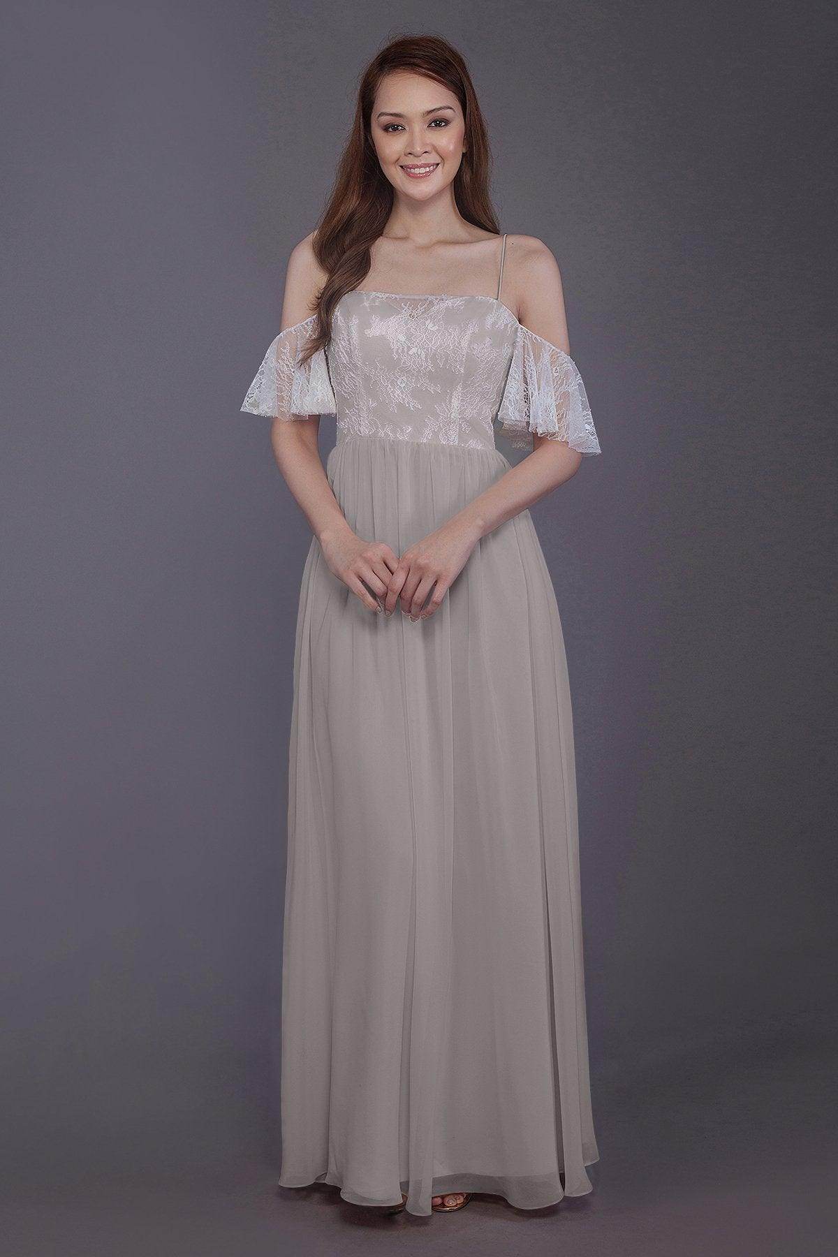 Sheath-Column Floor Length Chiffon Bridesmaid Dress PR3521
