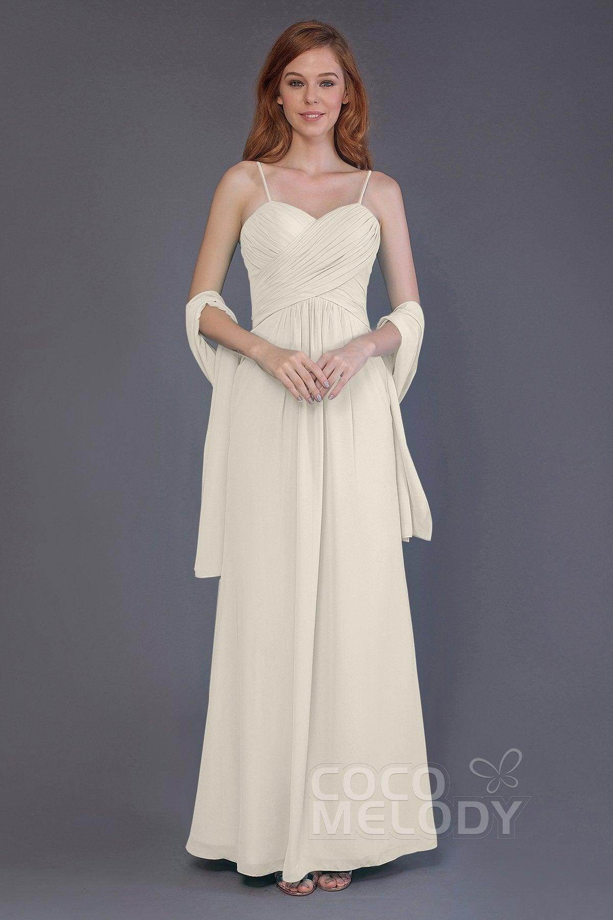 Sheath-Column Floor Length Chiffon Bridesmaid Dress PR3544
