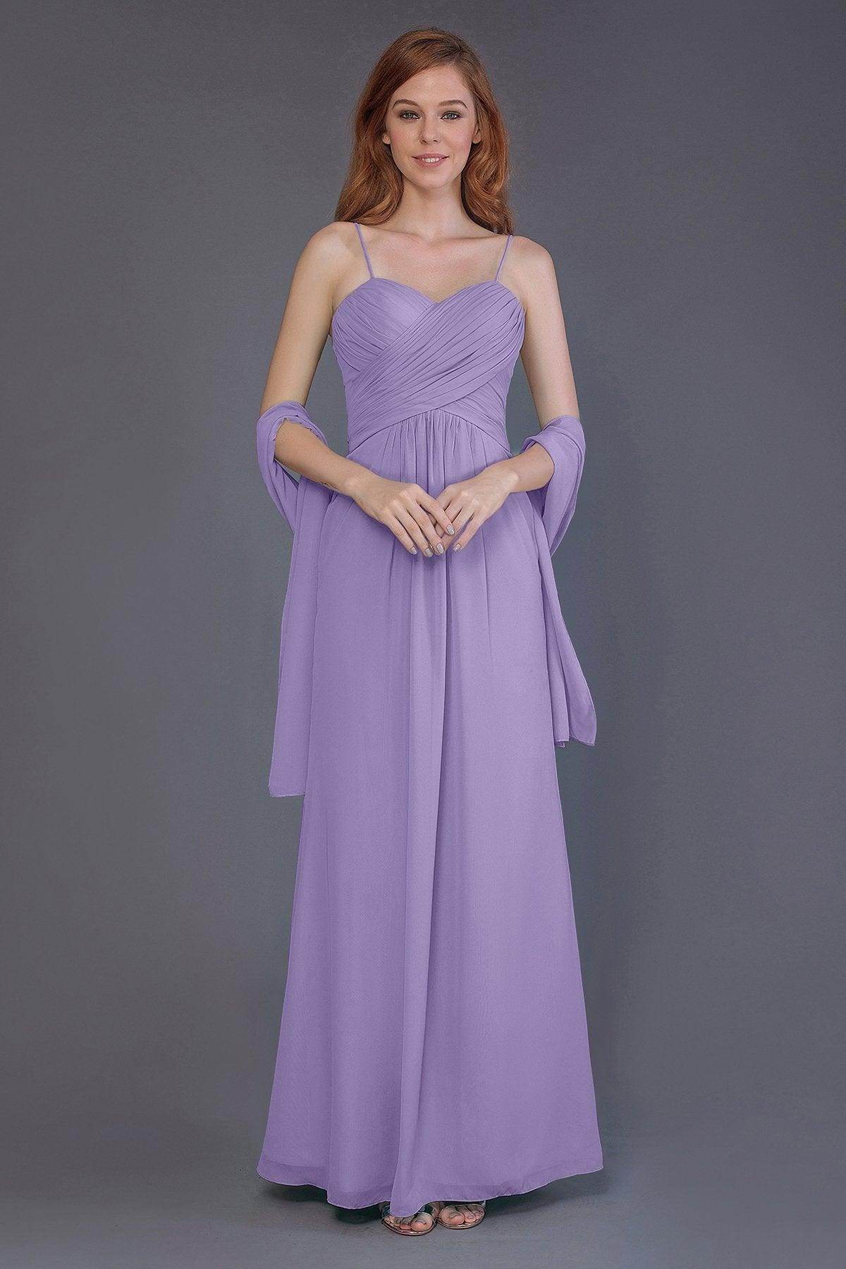 Sheath-Column Floor Length Chiffon Bridesmaid Dress PR3544
