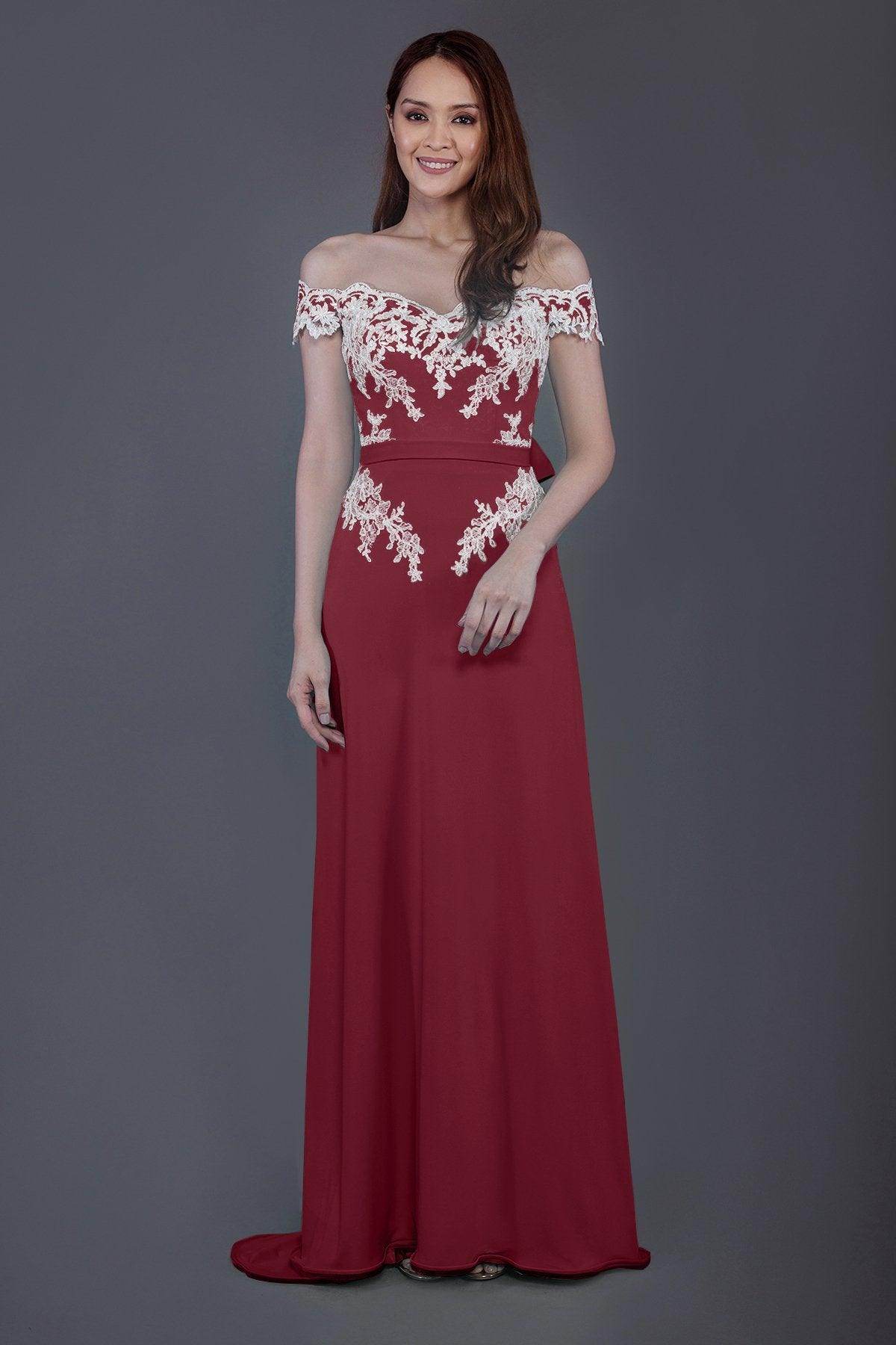 Sheath Sweep Train Knitted Fabric Bridesmaid Dress PR3561