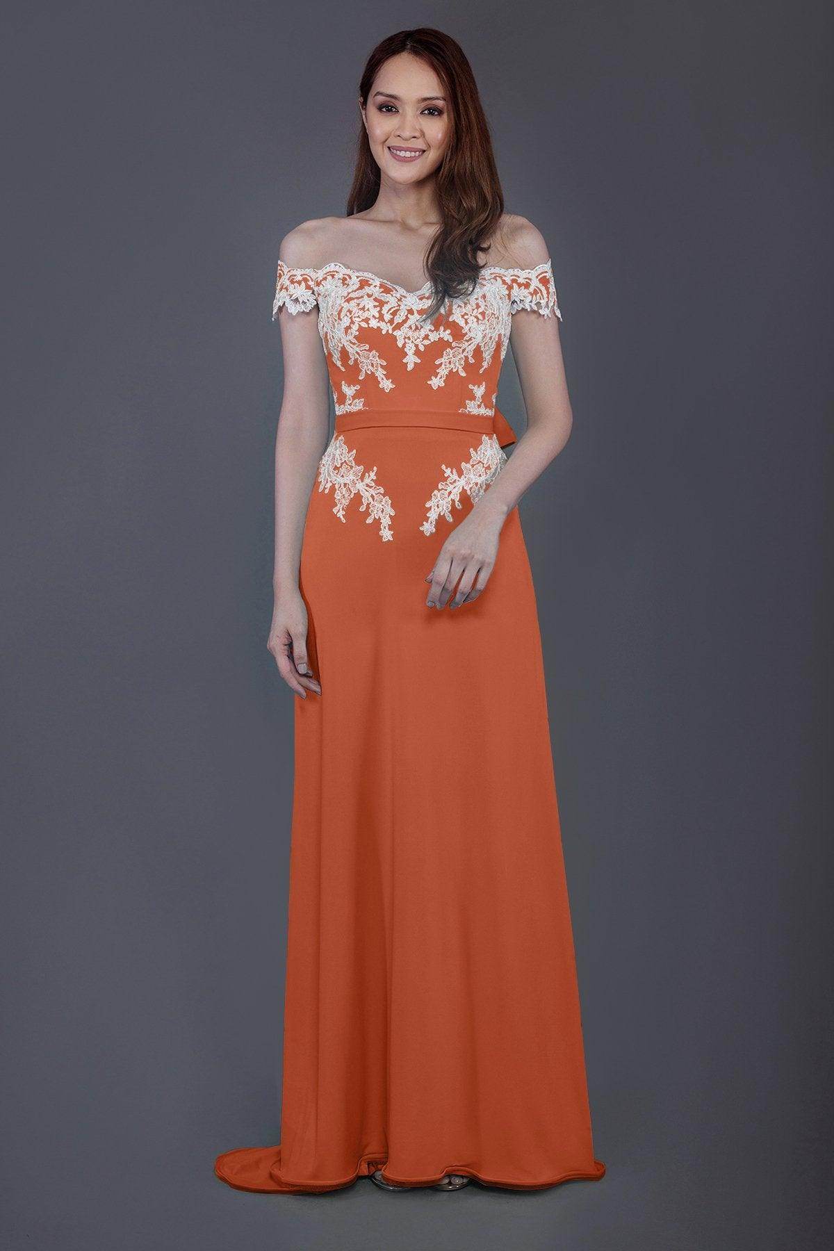 Sheath Sweep Train Knitted Fabric Bridesmaid Dress PR3561