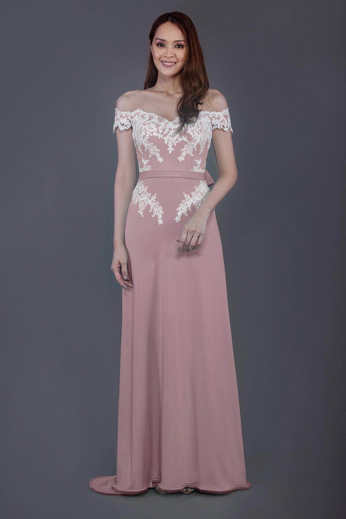 Sheath Sweep Train Knitted Fabric Bridesmaid Dress PR3561