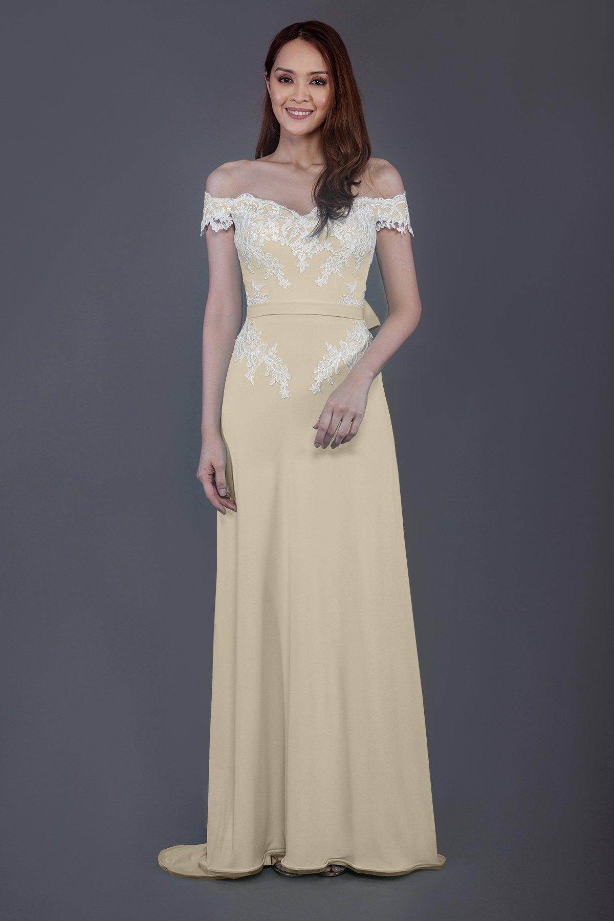 Sheath Sweep Train Knitted Fabric Bridesmaid Dress PR3561