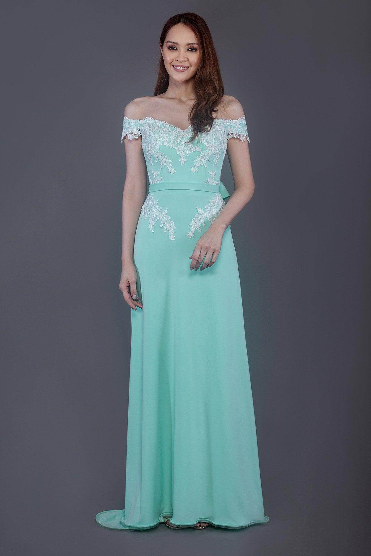 Sheath Sweep Train Knitted Fabric Bridesmaid Dress PR3561