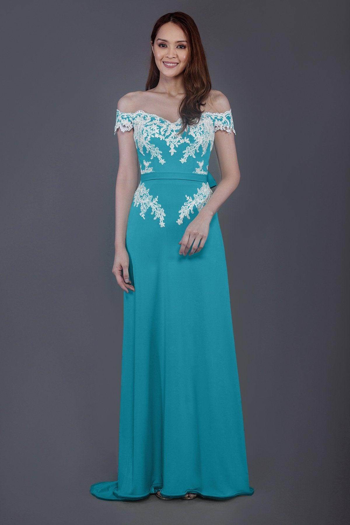 Sheath Sweep Train Knitted Fabric Bridesmaid Dress PR3561