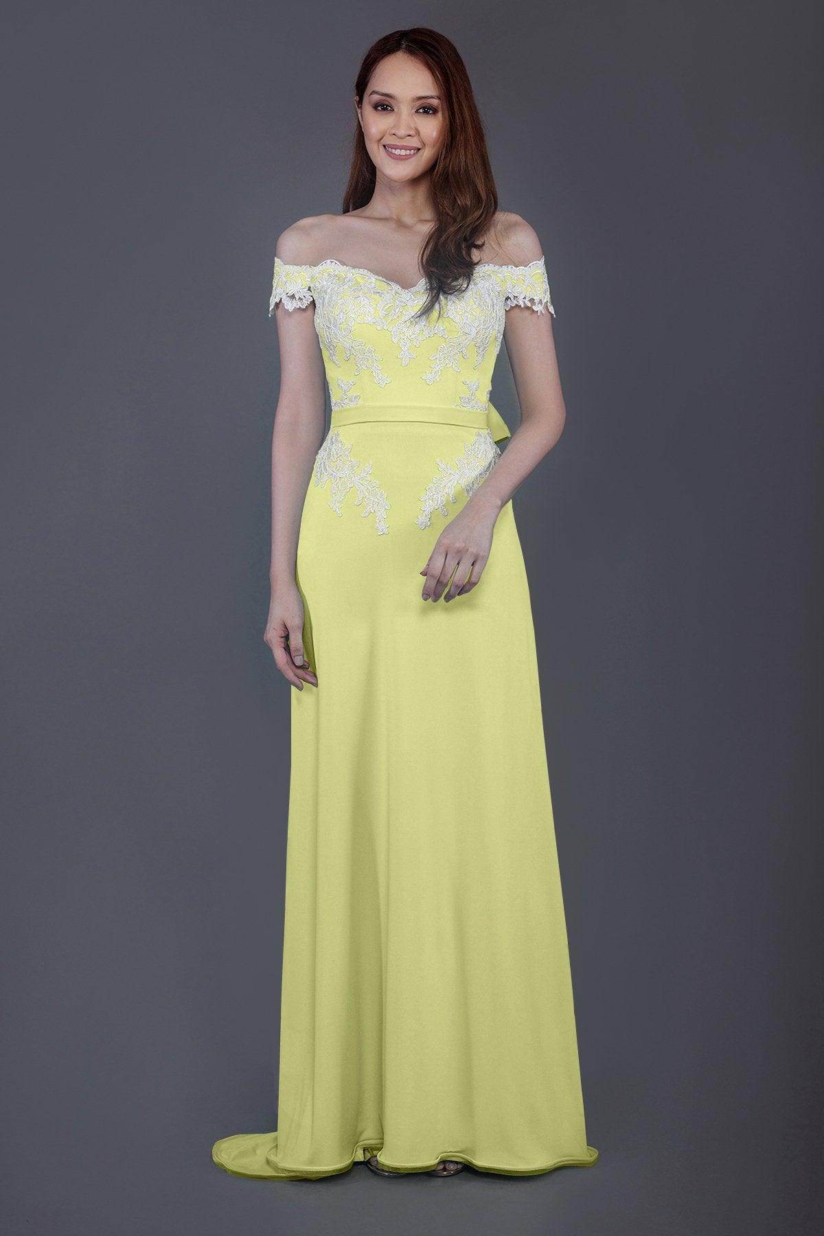 Sheath Sweep Train Knitted Fabric Bridesmaid Dress PR3561