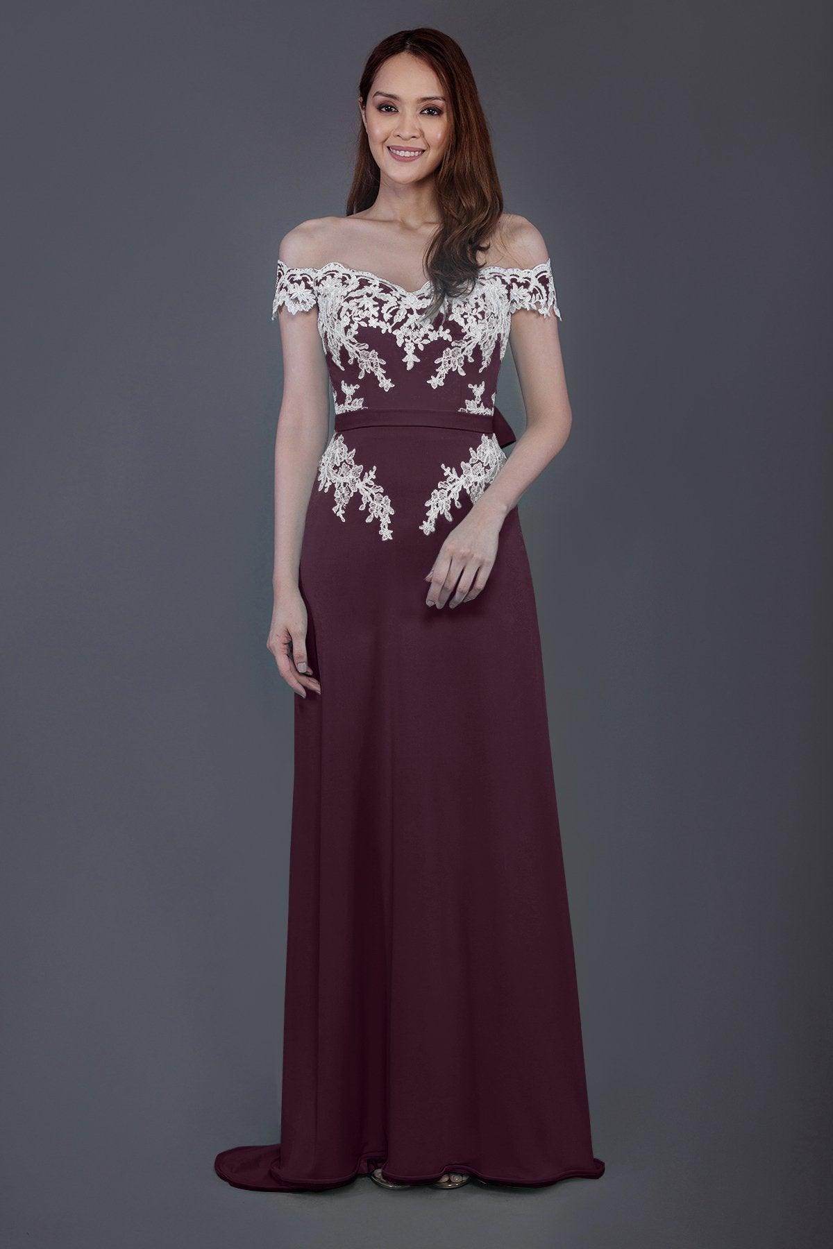 Sheath Sweep Train Knitted Fabric Bridesmaid Dress PR3561