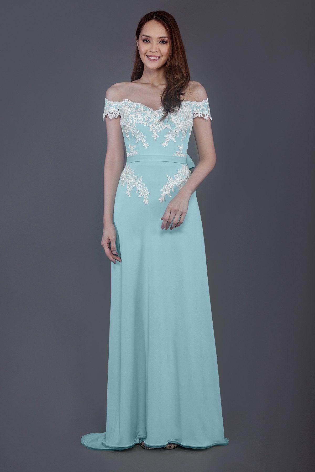 Sheath Sweep Train Knitted Fabric Bridesmaid Dress PR3561