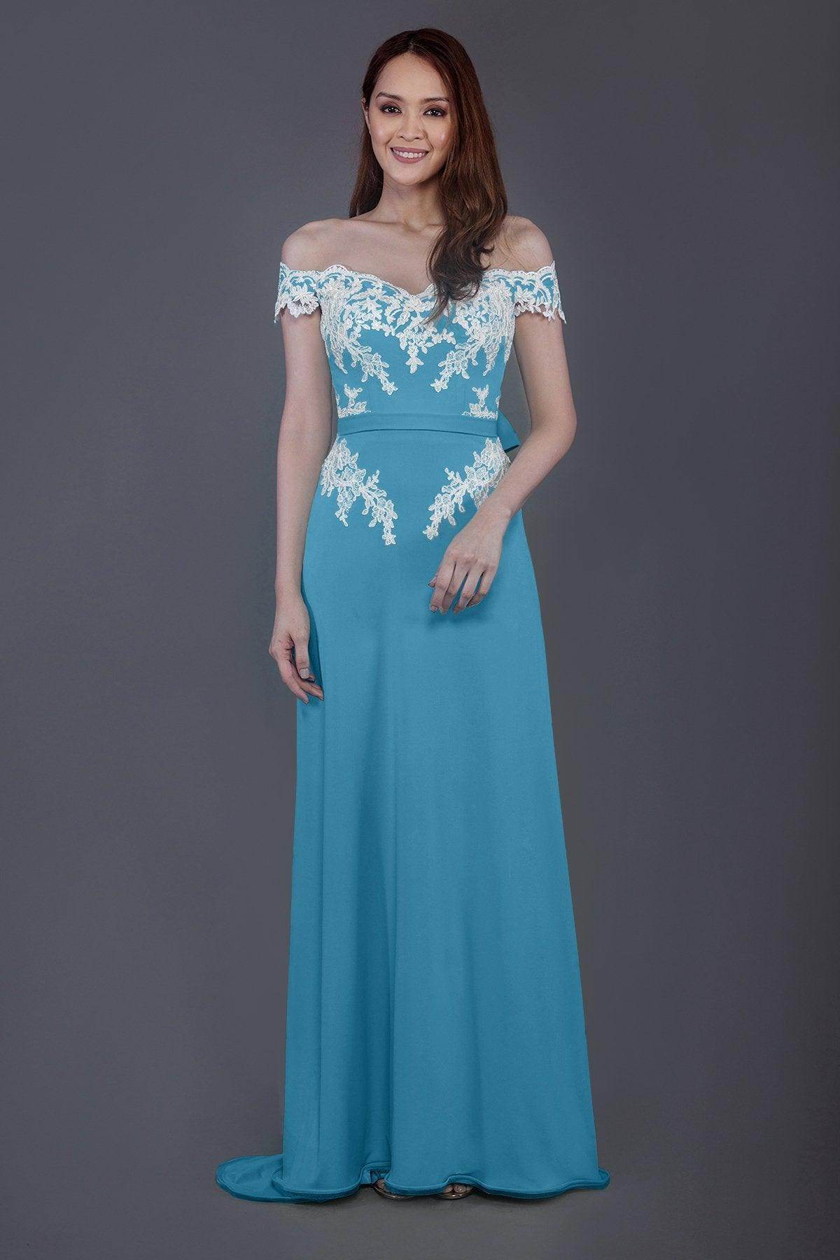 Sheath Sweep Train Knitted Fabric Bridesmaid Dress PR3561