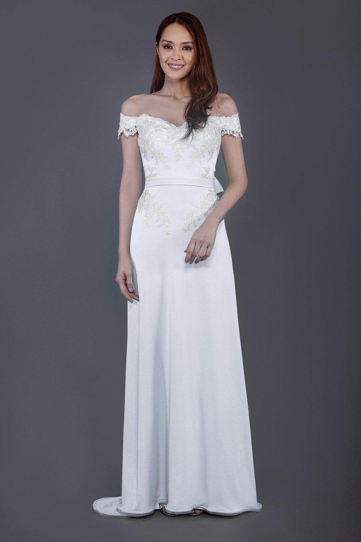 Sheath Sweep Train Knitted Fabric Bridesmaid Dress PR3561