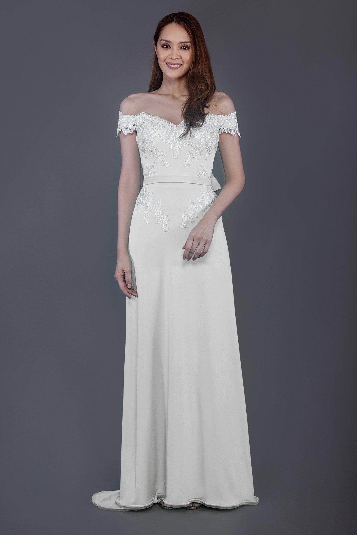 Sheath Sweep Train Knitted Fabric Bridesmaid Dress PR3561