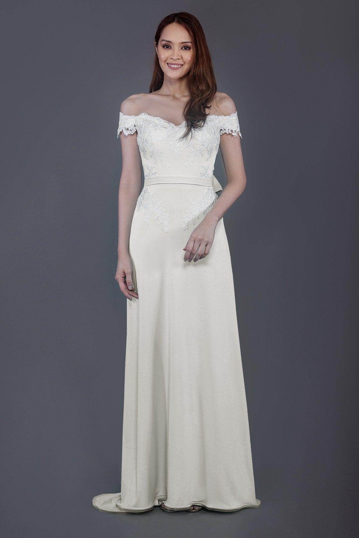 Sheath Sweep Train Knitted Fabric Bridesmaid Dress PR3561