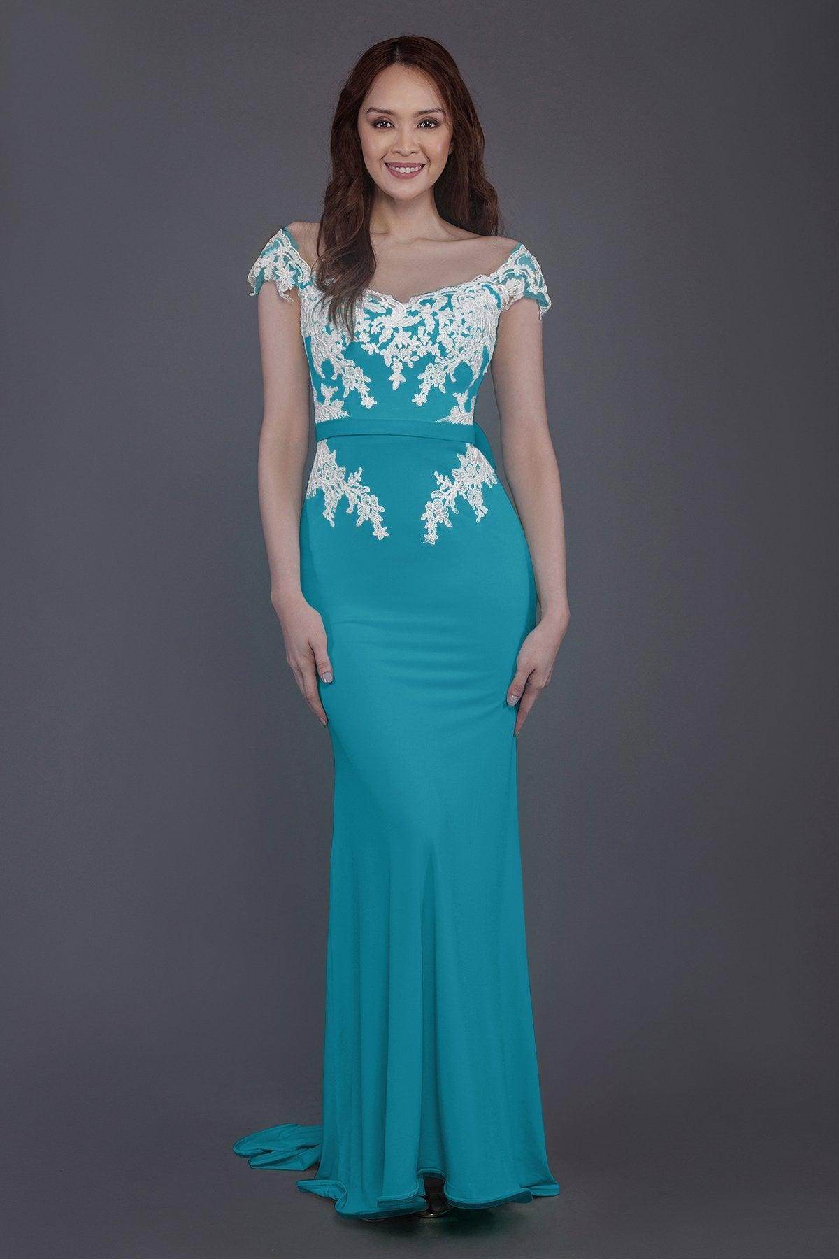 Trumpet Sweep Train Knitted Fabric Bridesmaid Dress PR3562