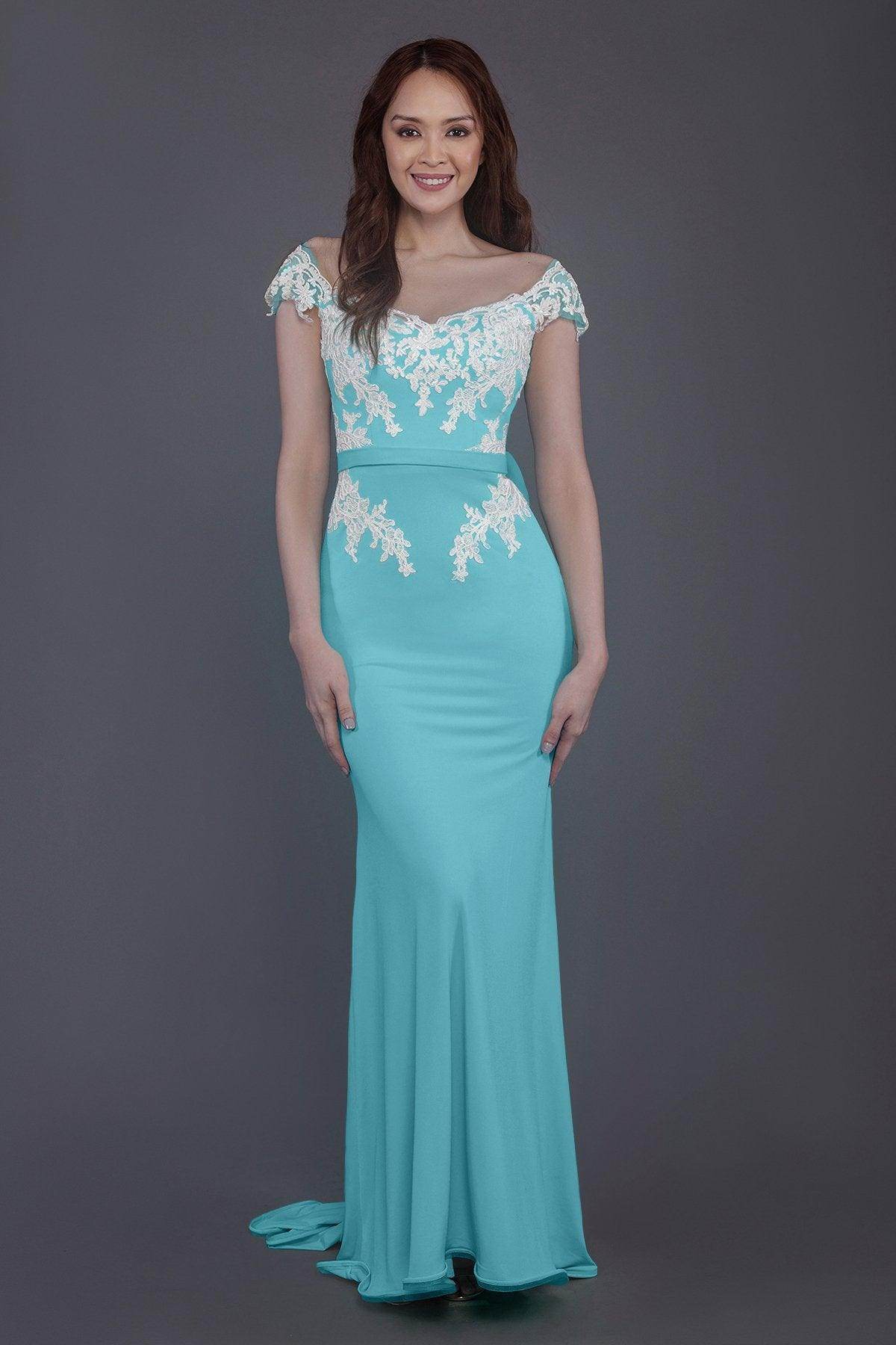 Trumpet Sweep Train Knitted Fabric Bridesmaid Dress PR3562