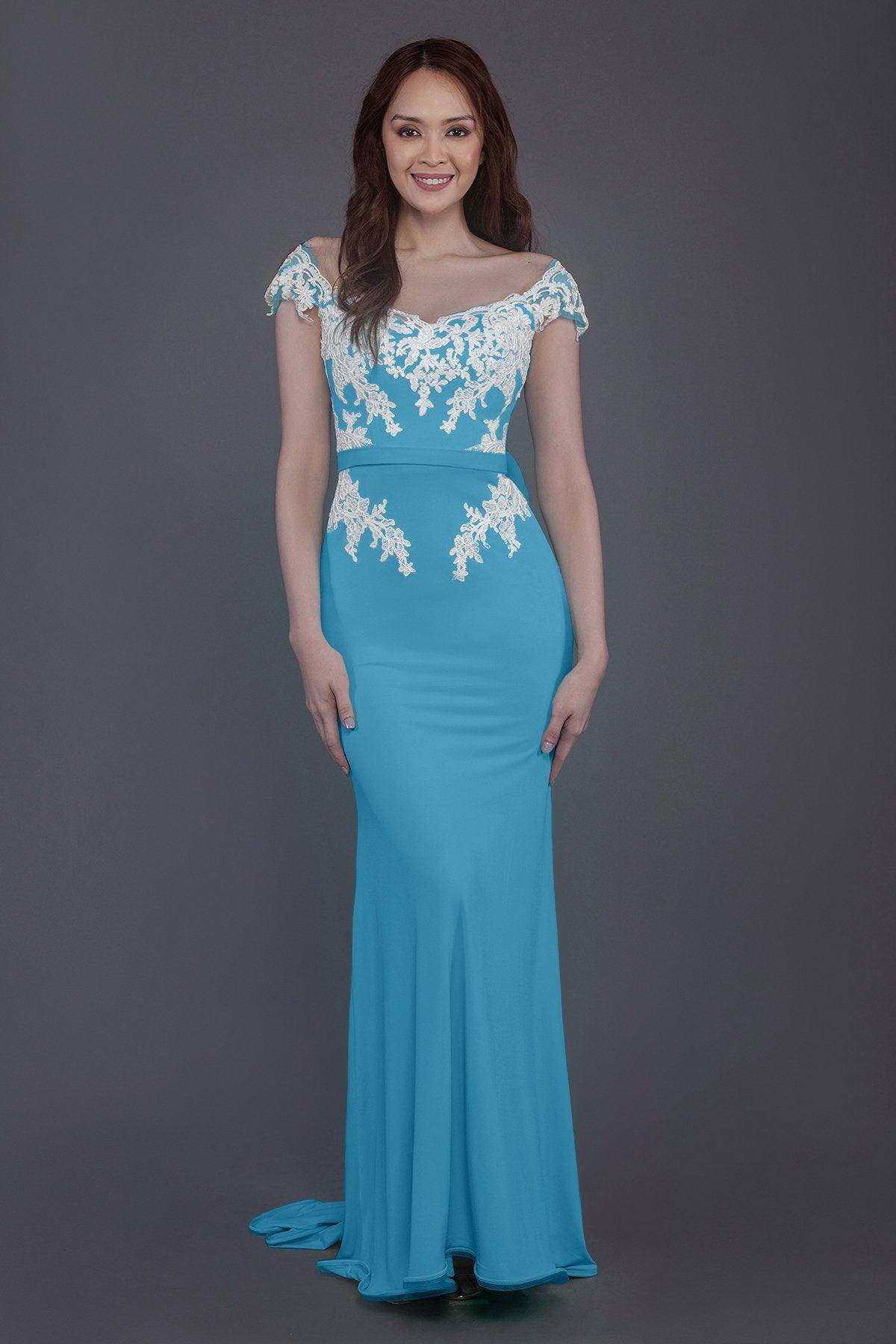 Trumpet Sweep Train Knitted Fabric Bridesmaid Dress PR3562