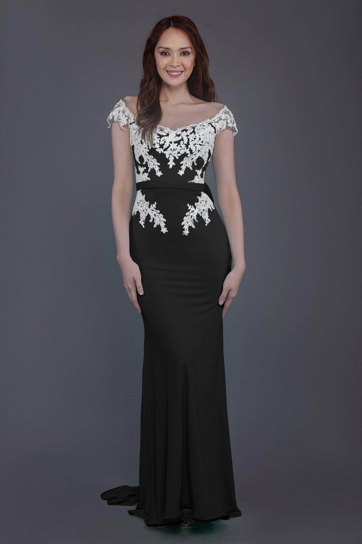 Trumpet Sweep Train Knitted Fabric Bridesmaid Dress PR3562