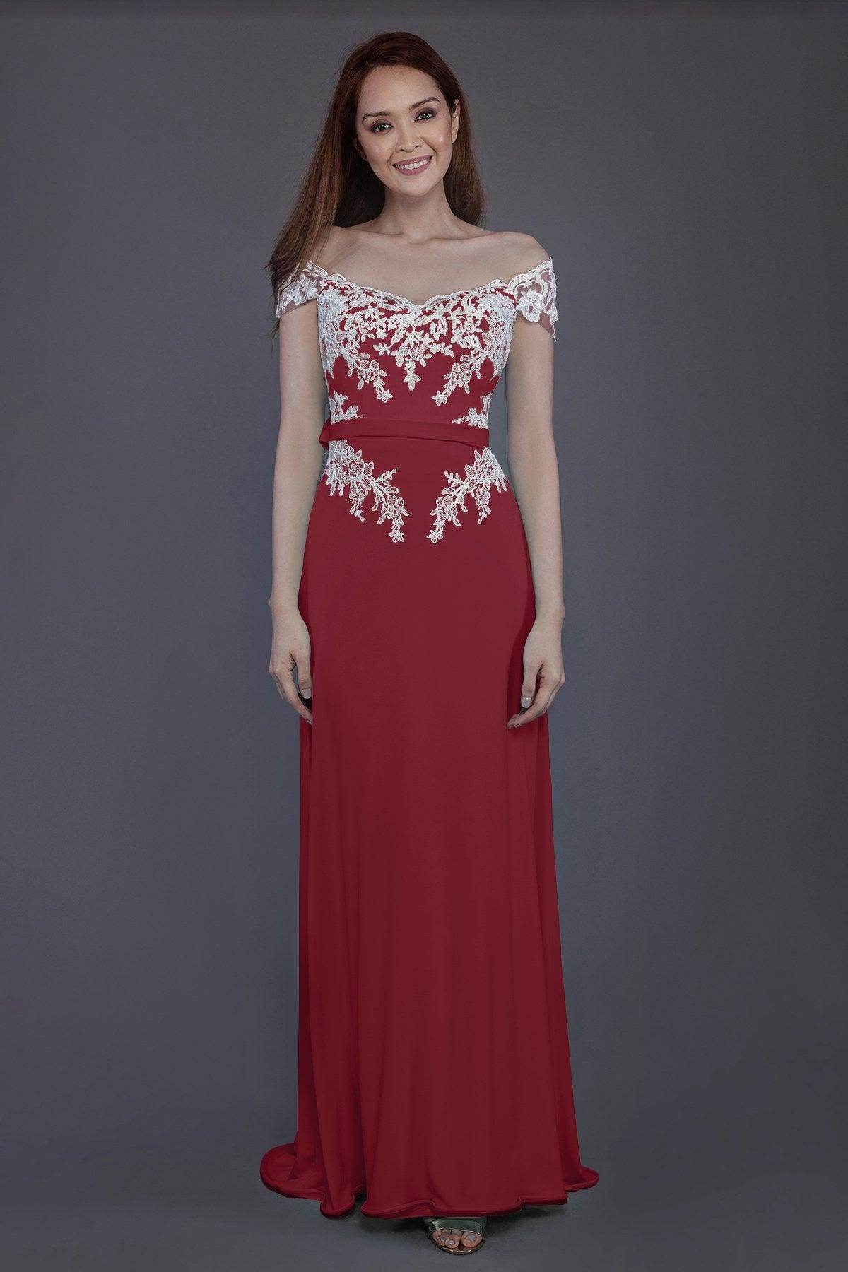 Sheath Sweep Train Knitted Fabric Bridesmaid Dress PR3563