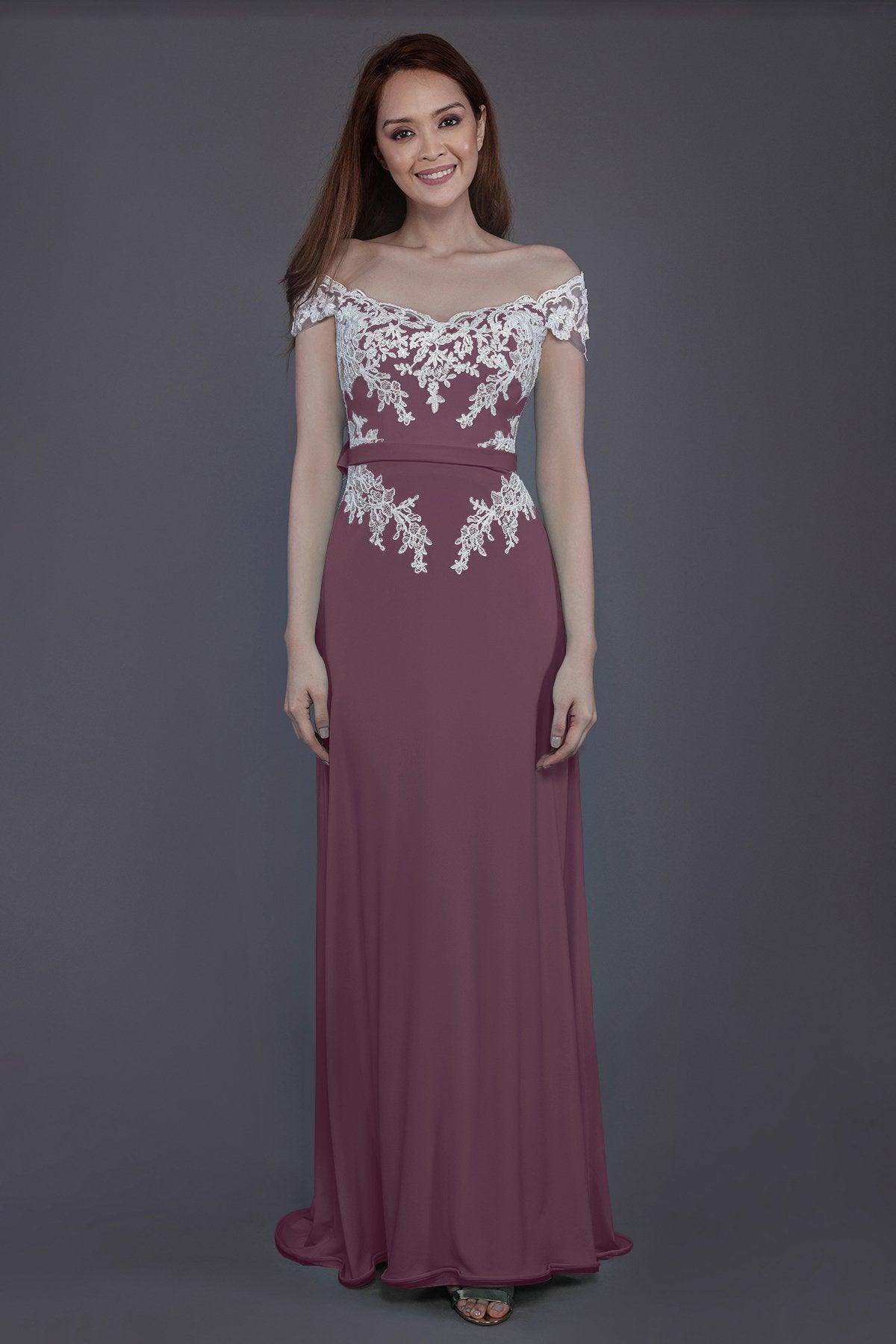 Sheath Sweep Train Knitted Fabric Bridesmaid Dress PR3563