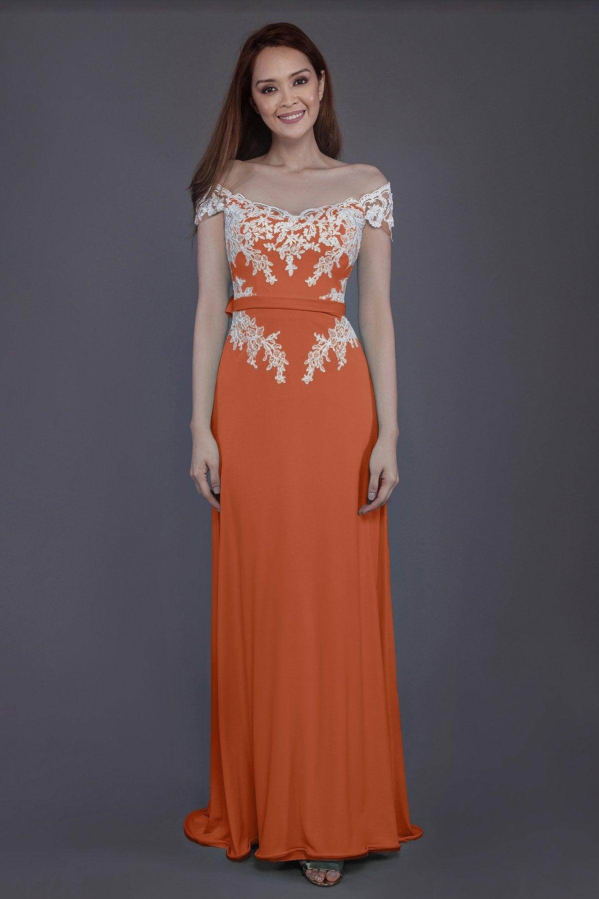 Sheath Sweep Train Knitted Fabric Bridesmaid Dress PR3563