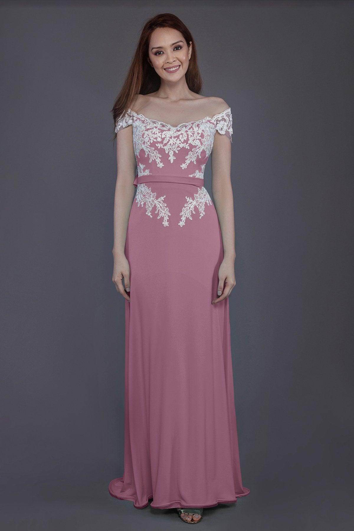 Sheath Sweep Train Knitted Fabric Bridesmaid Dress PR3563
