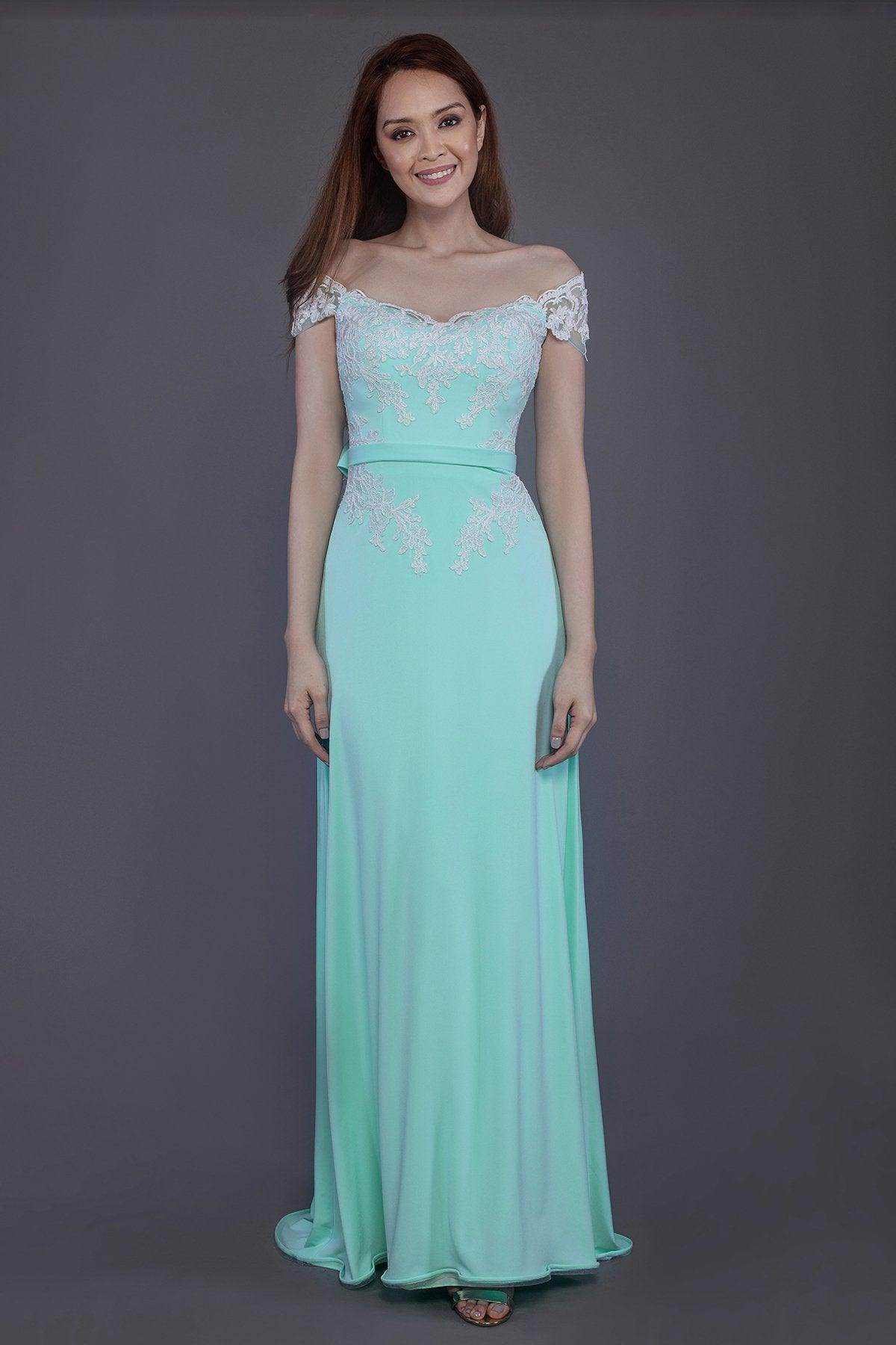 Sheath Sweep Train Knitted Fabric Bridesmaid Dress PR3563