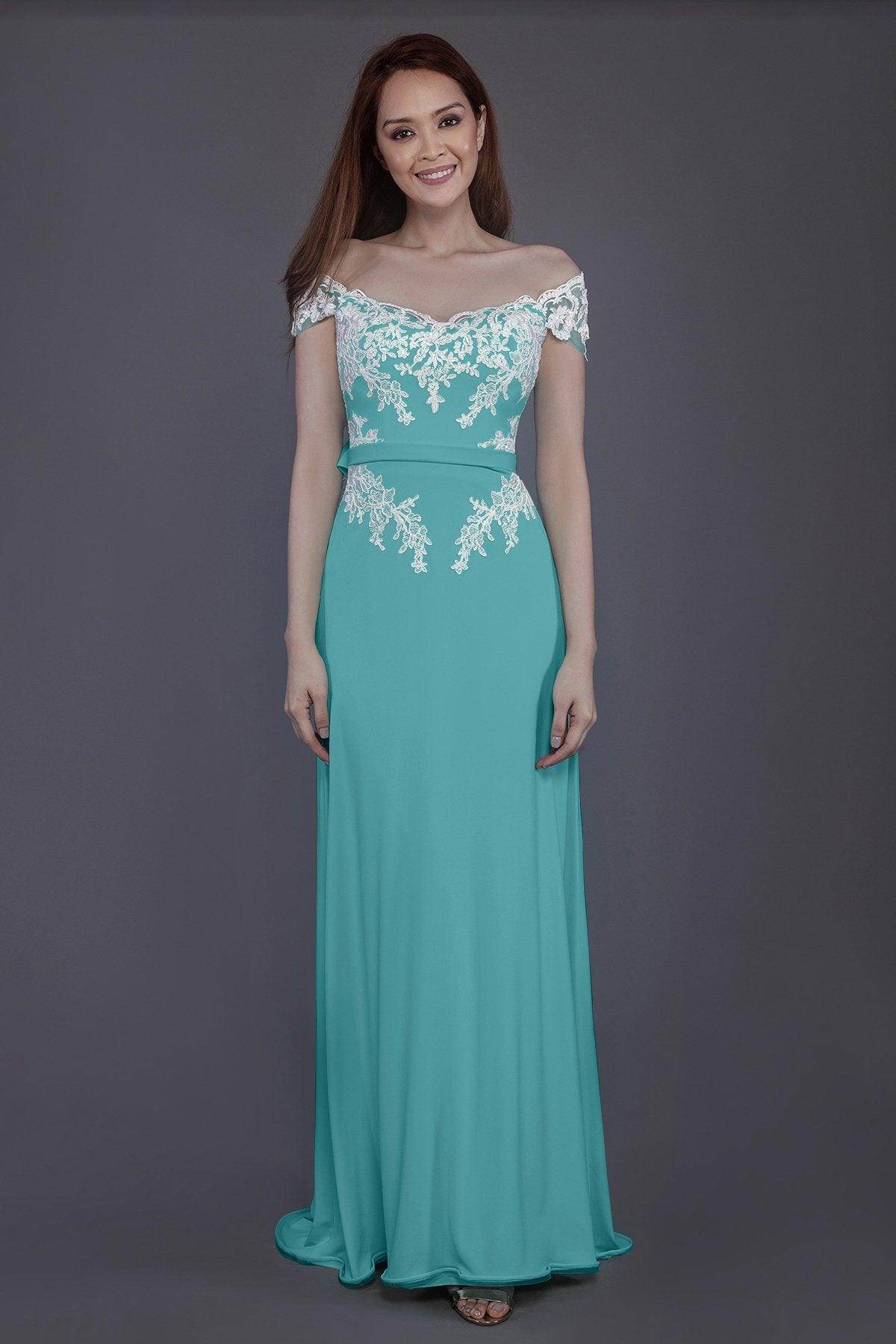 Sheath Sweep Train Knitted Fabric Bridesmaid Dress PR3563