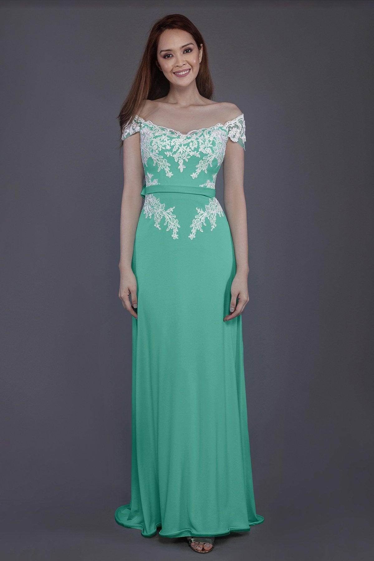Sheath Sweep Train Knitted Fabric Bridesmaid Dress PR3563