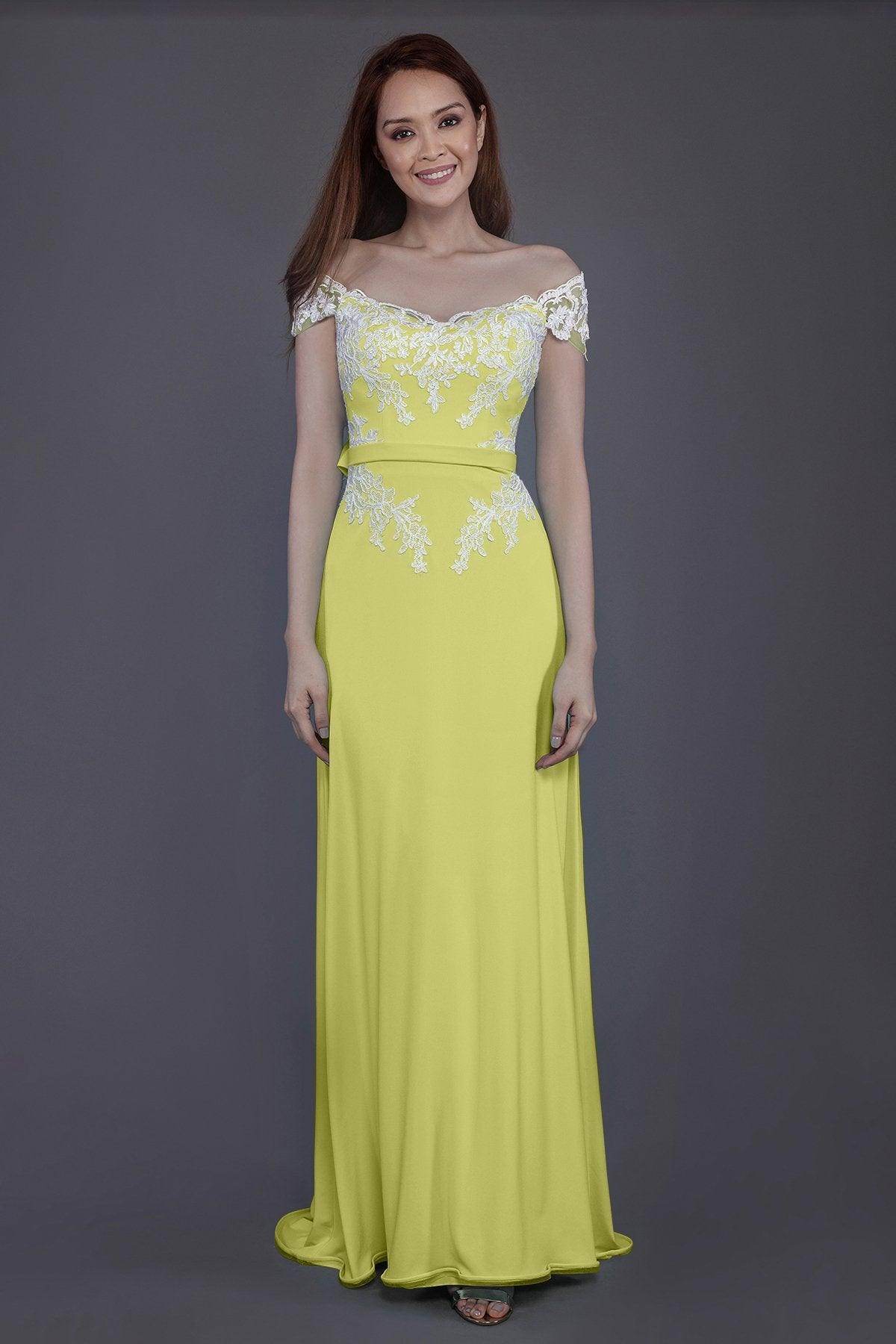 Sheath Sweep Train Knitted Fabric Bridesmaid Dress PR3563