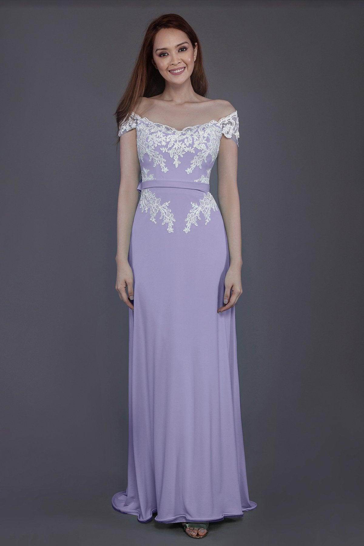 Sheath Sweep Train Knitted Fabric Bridesmaid Dress PR3563