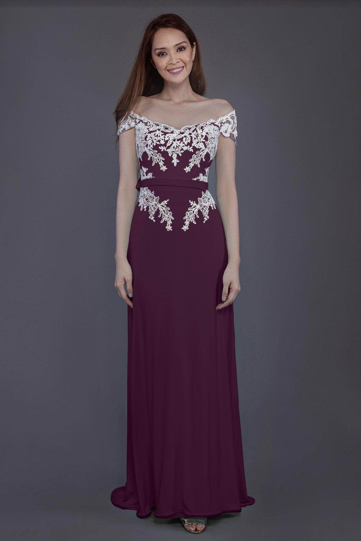 Sheath Sweep Train Knitted Fabric Bridesmaid Dress PR3563