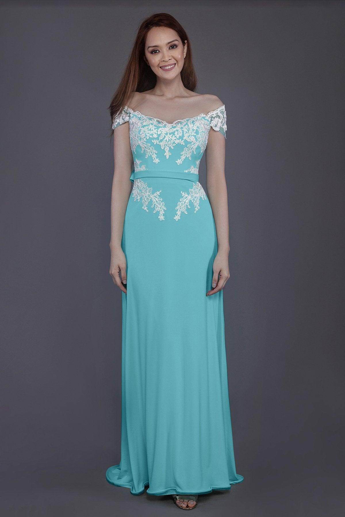 Sheath Sweep Train Knitted Fabric Bridesmaid Dress PR3563