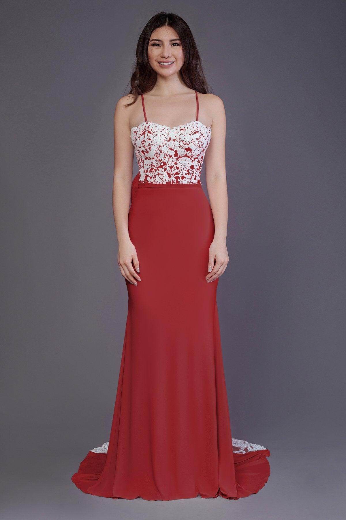 Mermaid Sweep Train Knitted Fabric Bridesmaid Dress PR3565