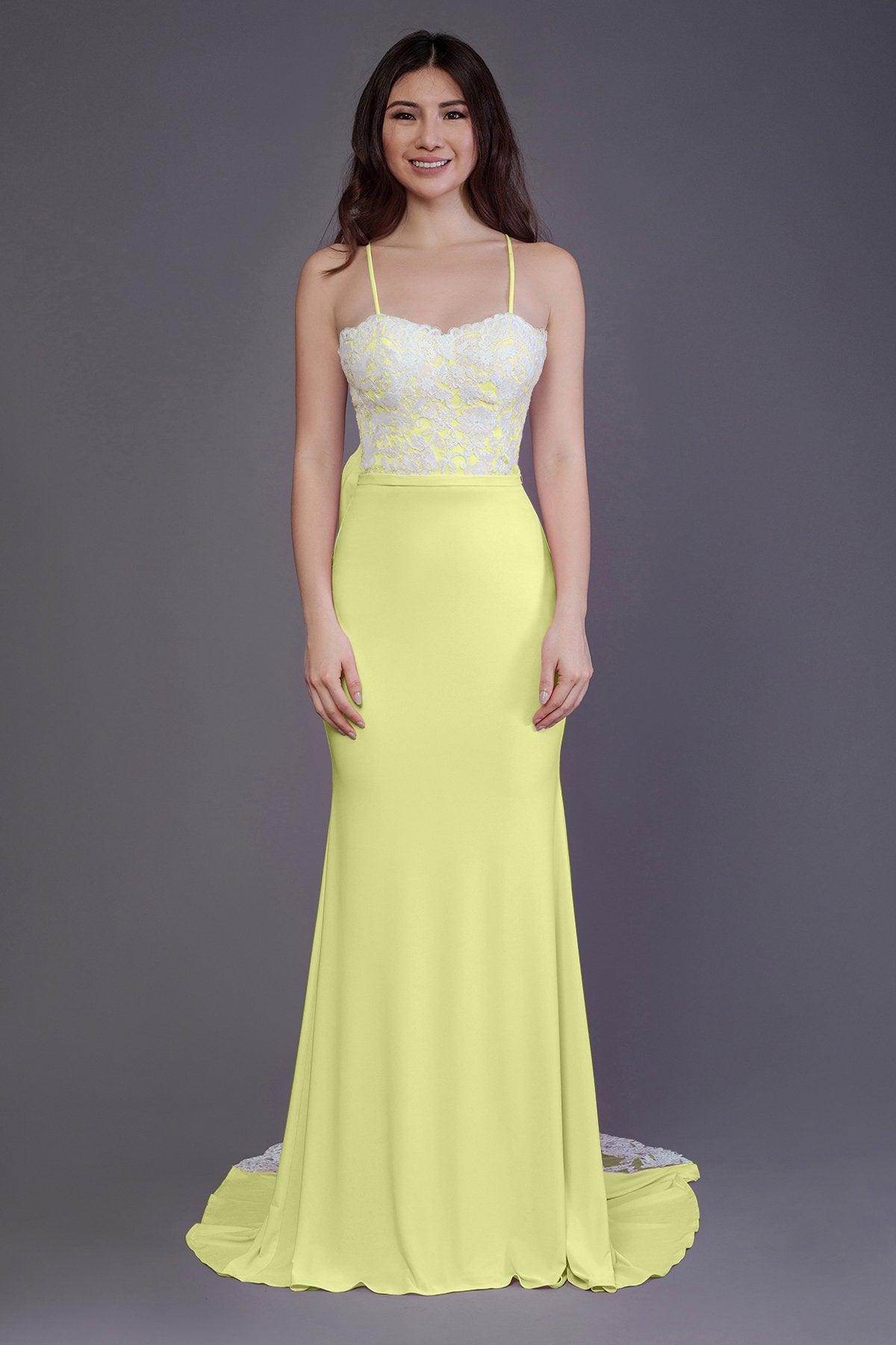 Mermaid Sweep Train Knitted Fabric Bridesmaid Dress PR3565