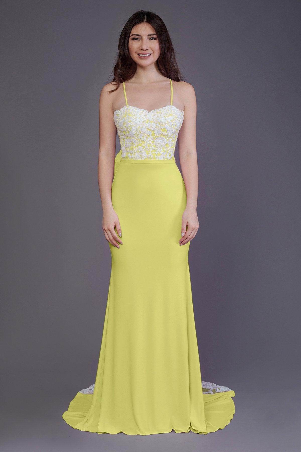 Mermaid Sweep Train Knitted Fabric Bridesmaid Dress PR3565