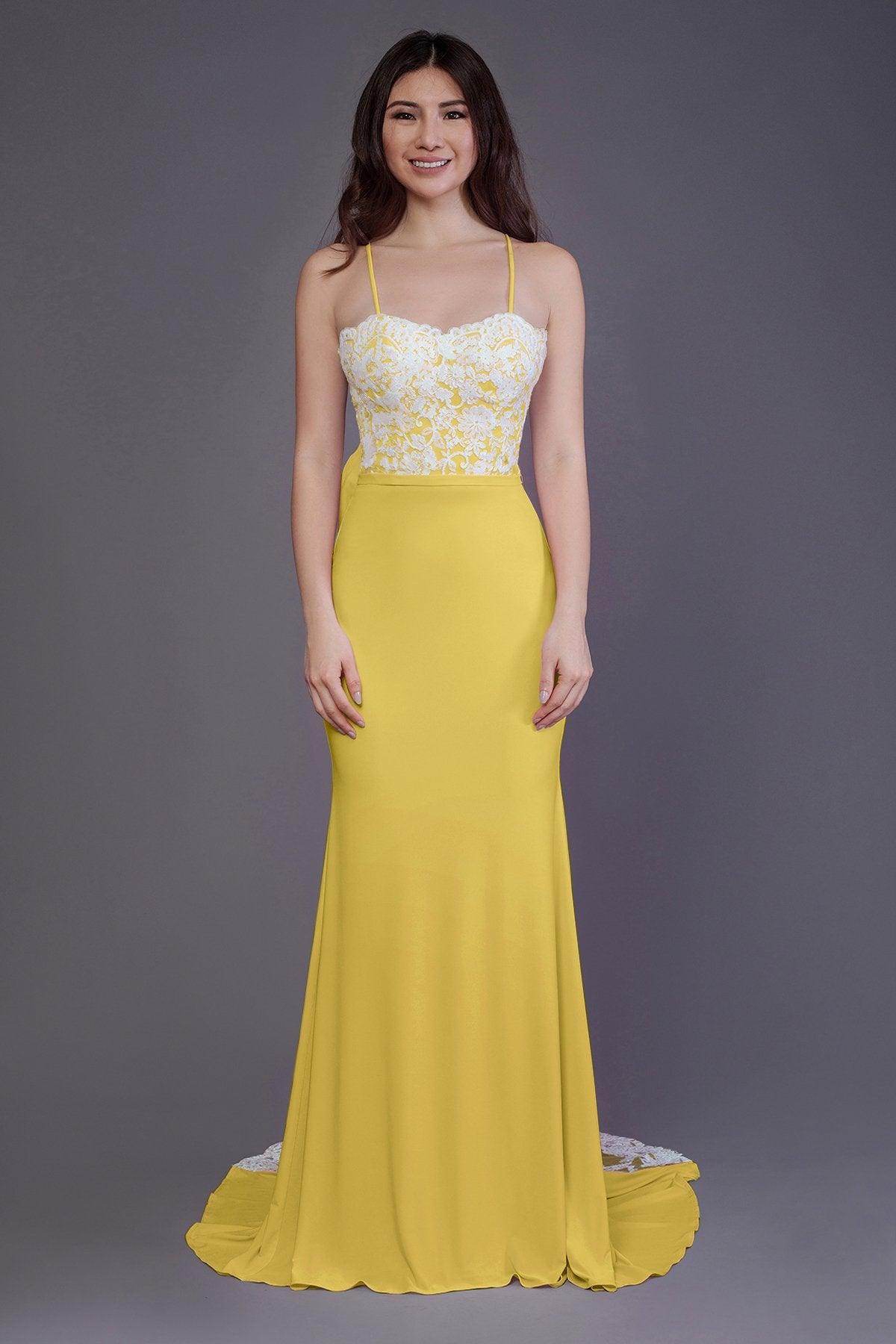 Mermaid Sweep Train Knitted Fabric Bridesmaid Dress PR3565