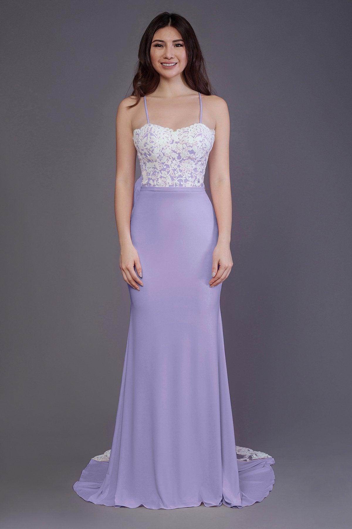 Mermaid Sweep Train Knitted Fabric Bridesmaid Dress PR3565