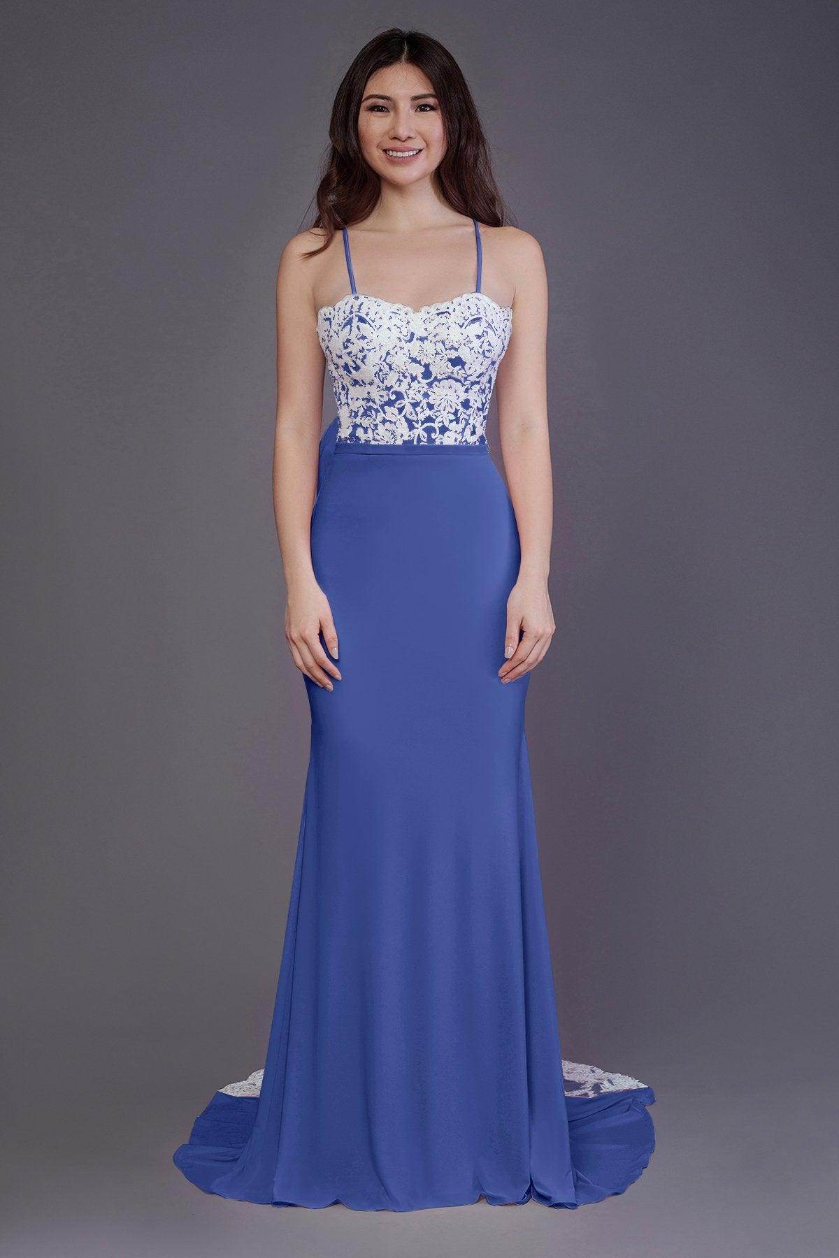 Mermaid Sweep Train Knitted Fabric Bridesmaid Dress PR3565