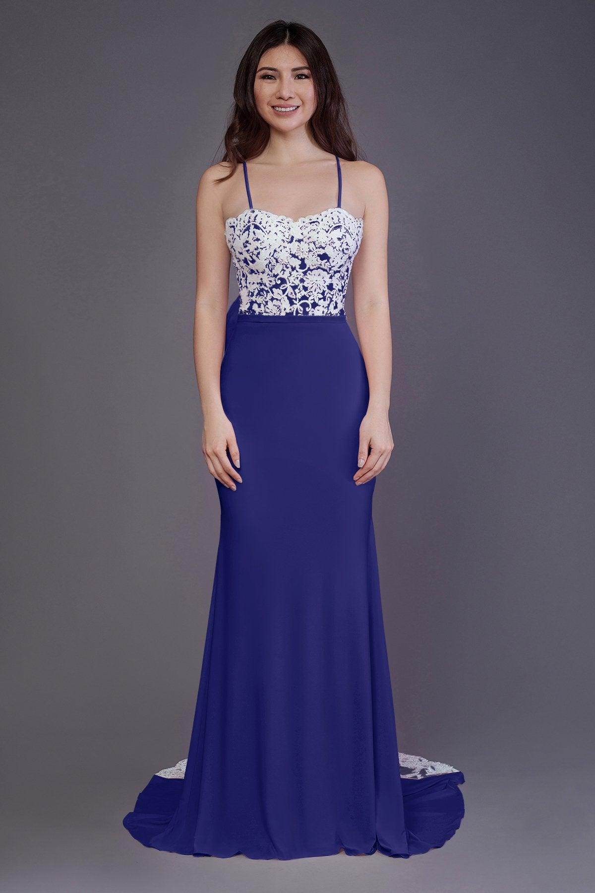 Mermaid Sweep Train Knitted Fabric Bridesmaid Dress PR3565
