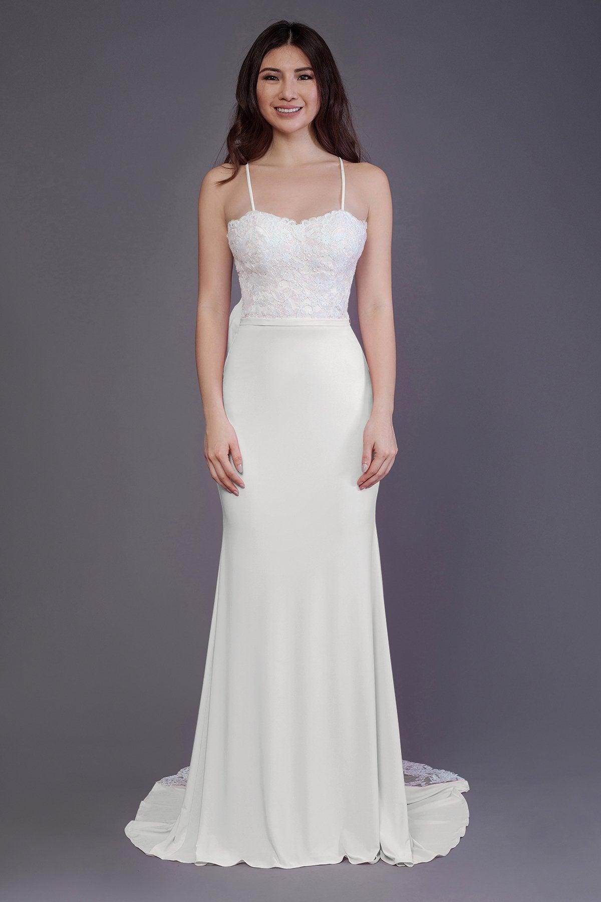 Mermaid Sweep Train Knitted Fabric Bridesmaid Dress PR3565