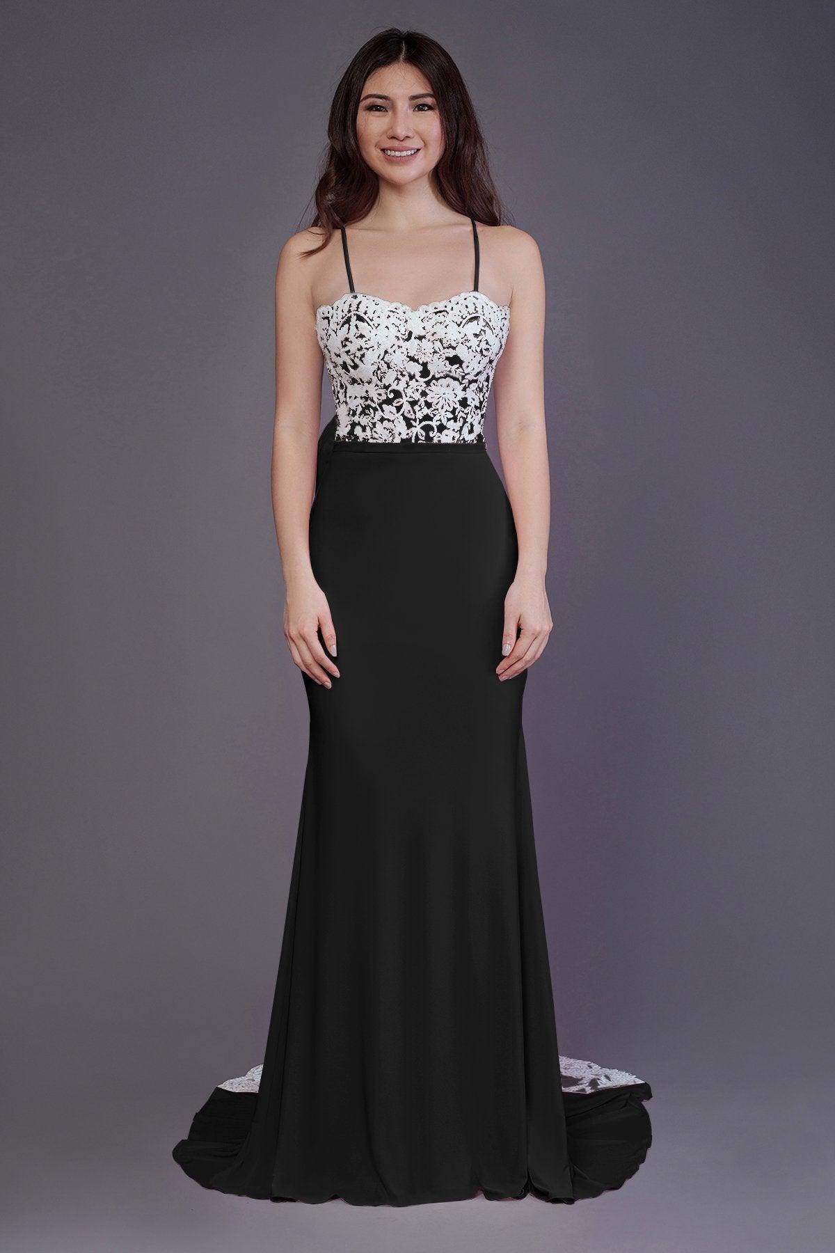 Mermaid Sweep Train Knitted Fabric Bridesmaid Dress PR3565