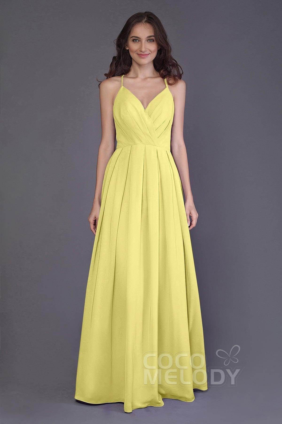 Sheath-Column Floor Length Chiffon Bridesmaid Dress PR3572